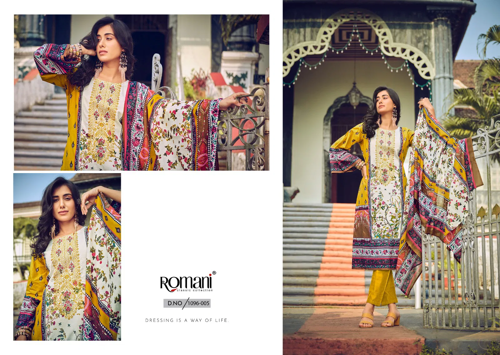 Aarzu by Romani Vol 13 Soft Cotton Digital Printed Dress Material